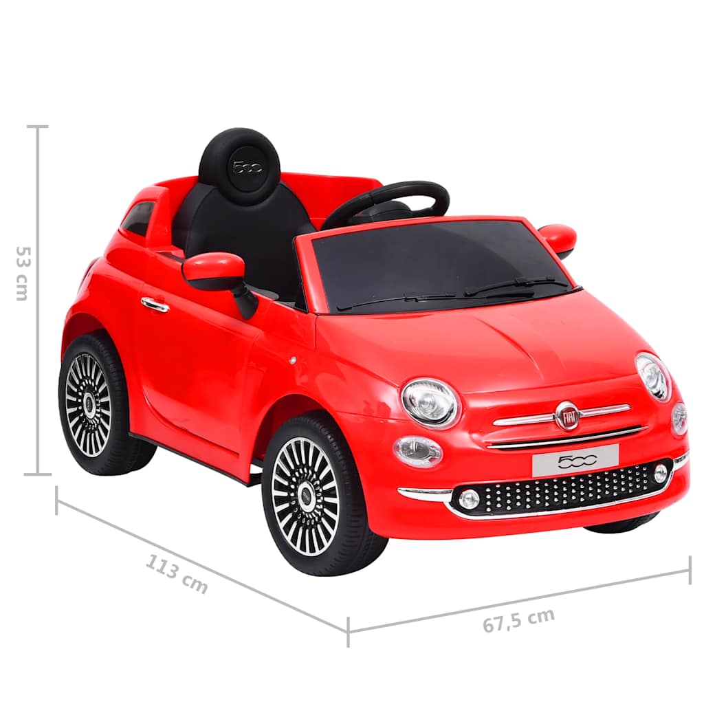 Electric Ride-On Car Fiat 500, Red