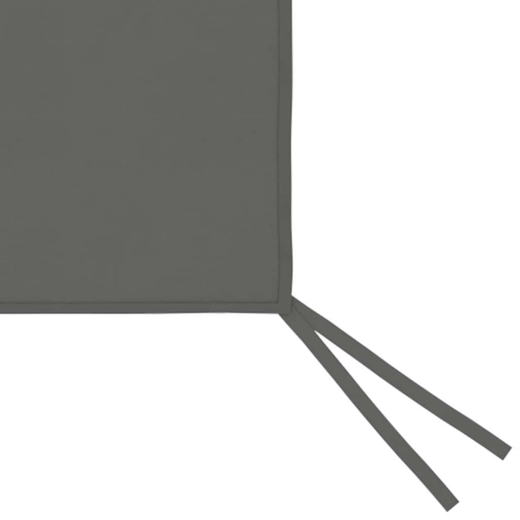 Šoninė pavėsinės siena su langais, antracito spalvos, 4x2m