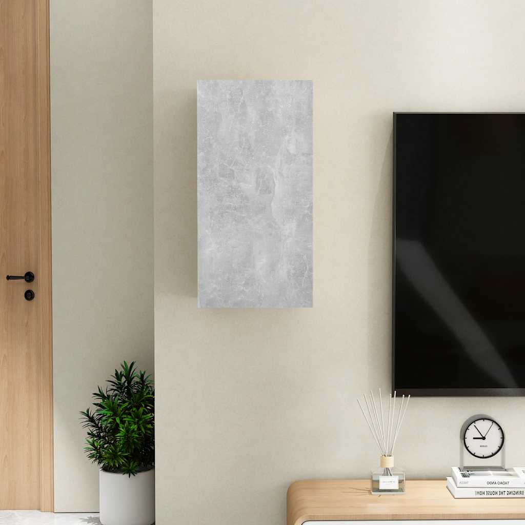 TV cabinet, concrete, 30.5x30x60cm, engineered wood