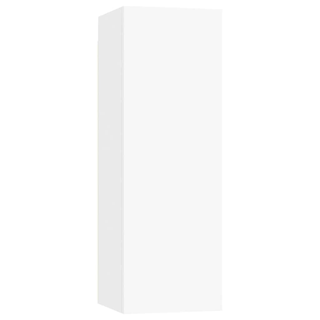 TV cabinets, 2 pcs., white, 30.5x30x90cm, wood