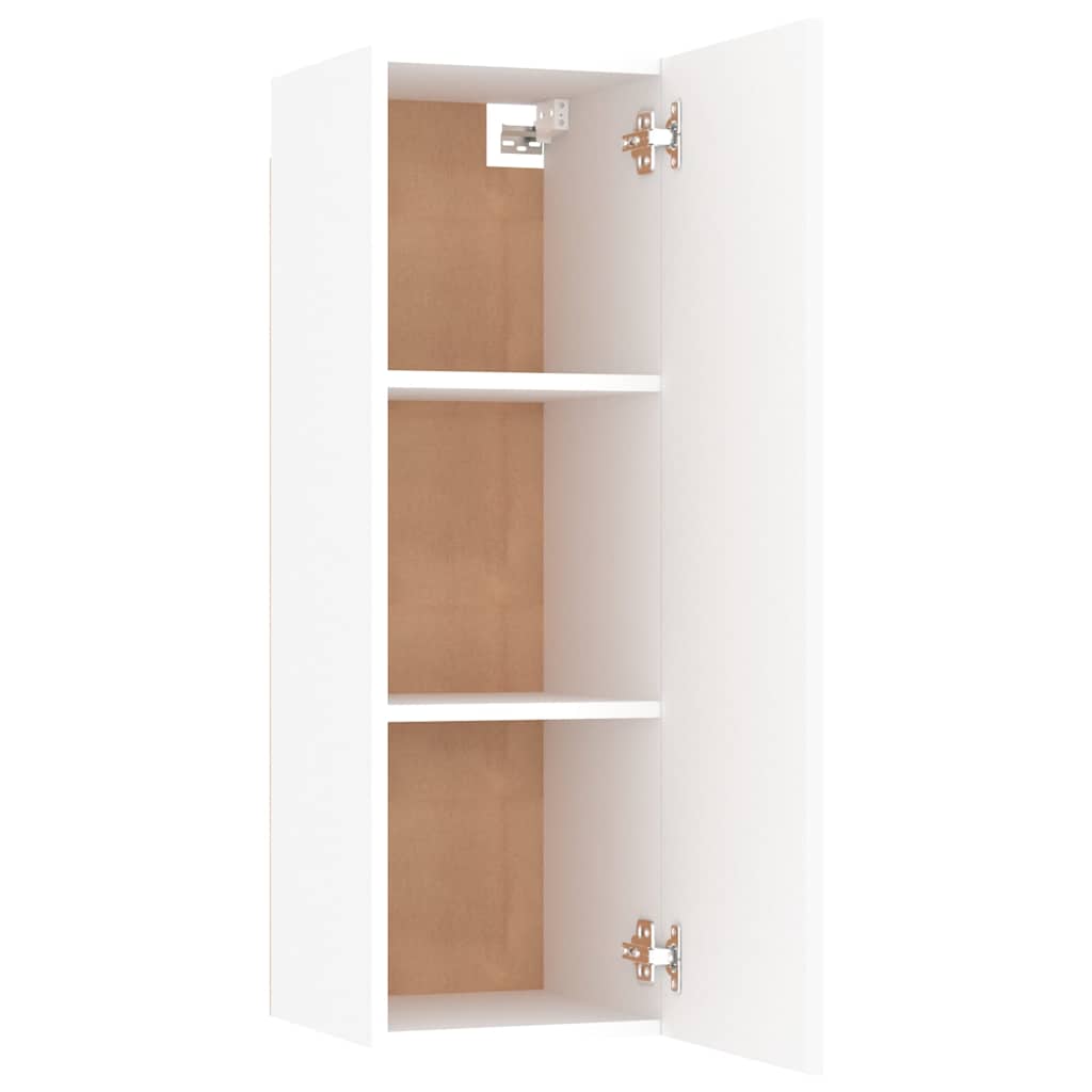 TV cabinets, 2 pcs., white, 30.5x30x90cm, wood