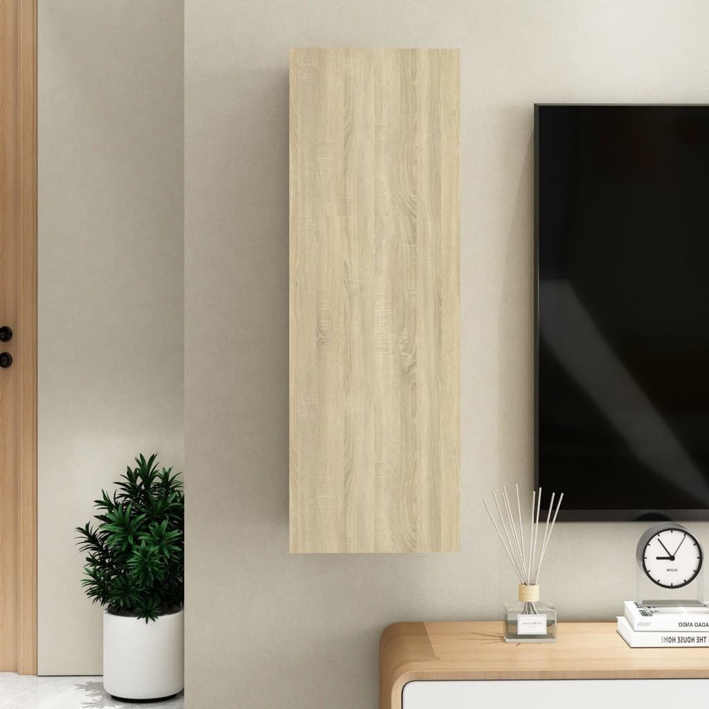 TV cabinet, oak, 30.5x30x90cm, treated wood