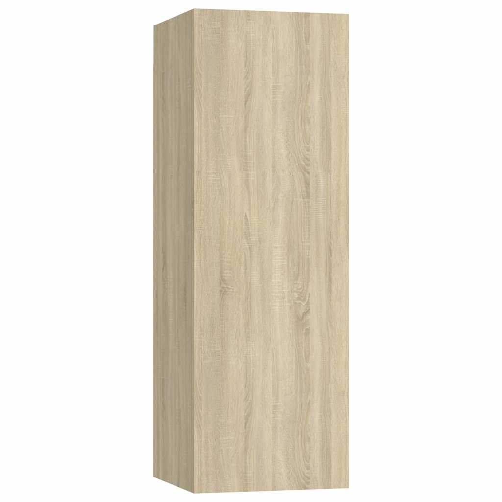 TV cabinets, 2 pcs, oak, 30.5x30x90cm, wood