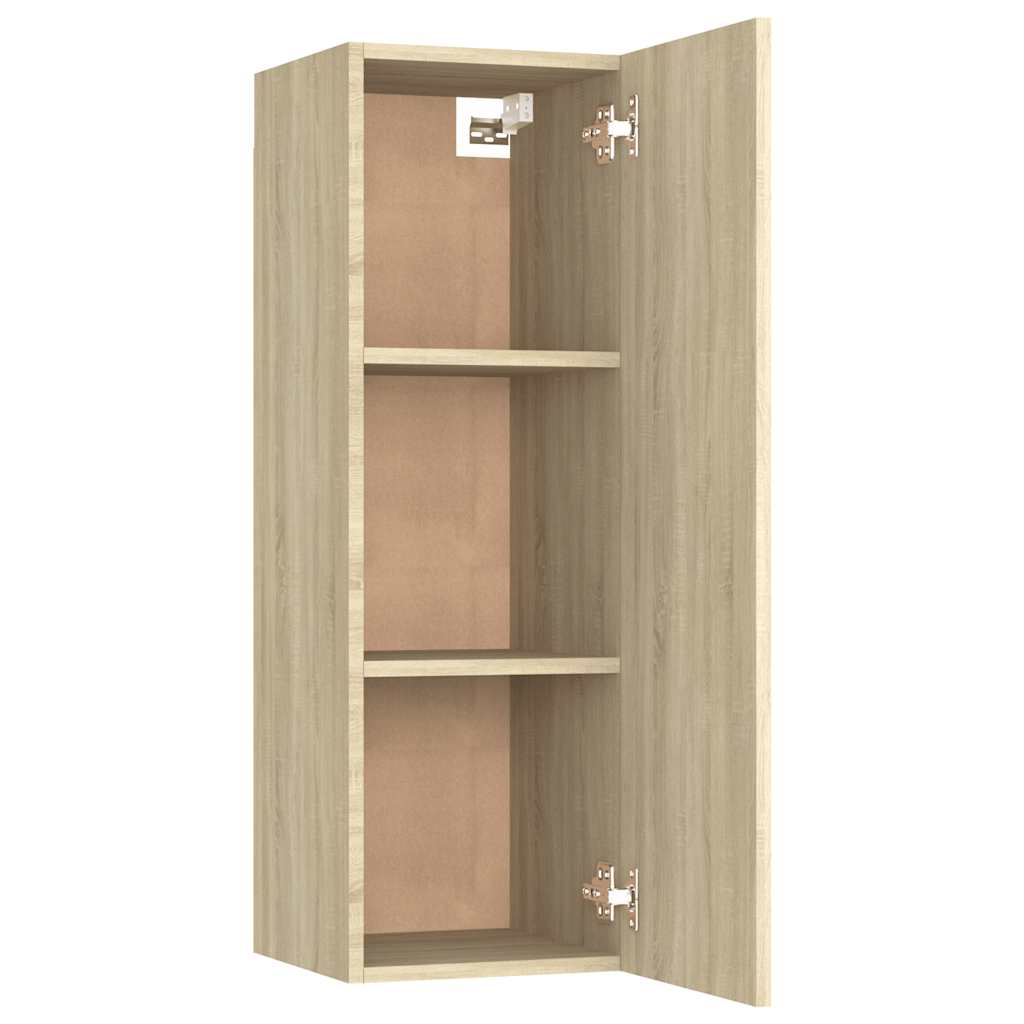 TV cabinets, 2 pcs, oak, 30.5x30x90cm, wood