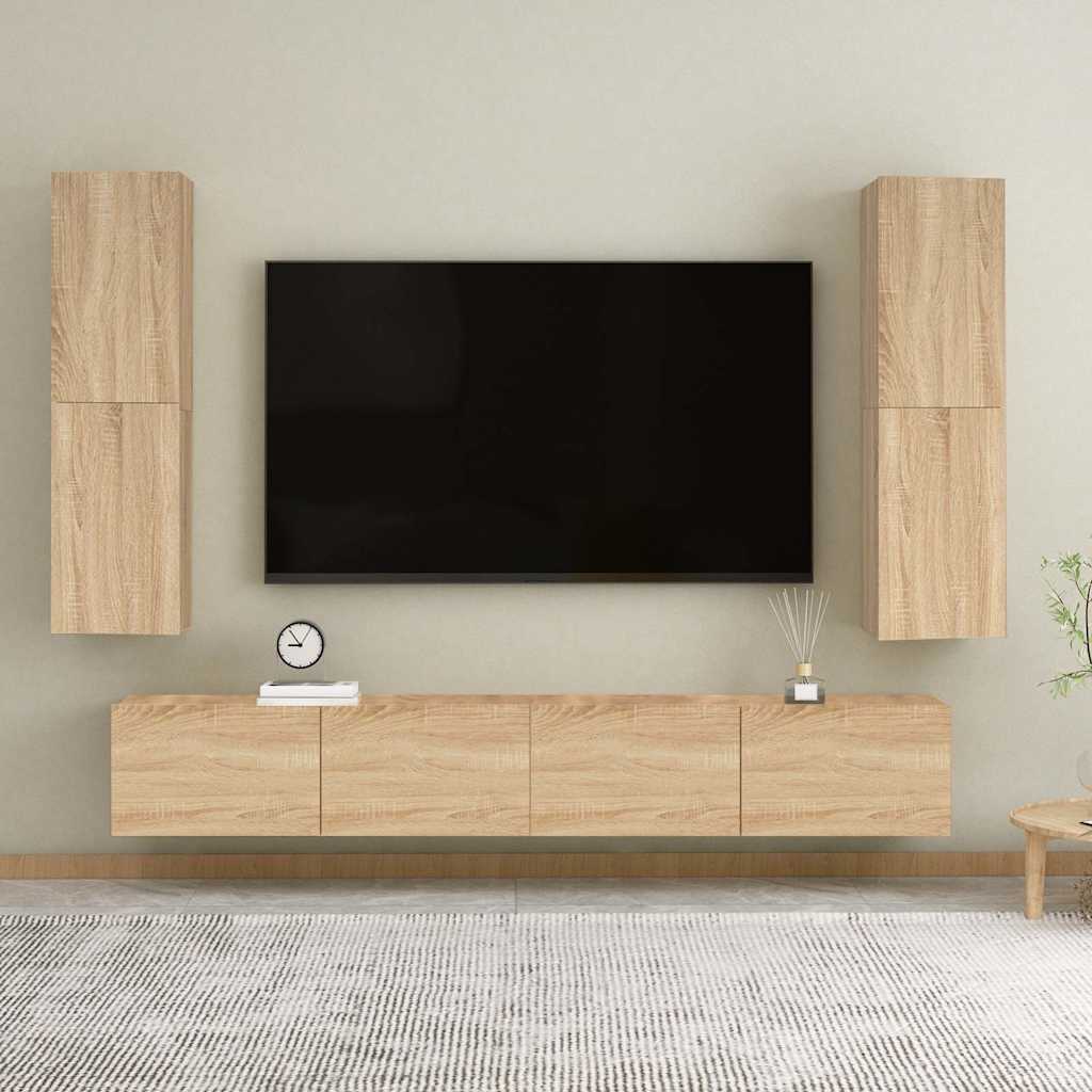 TV cabinet, oak, 30.5x30x110cm, engineered wood