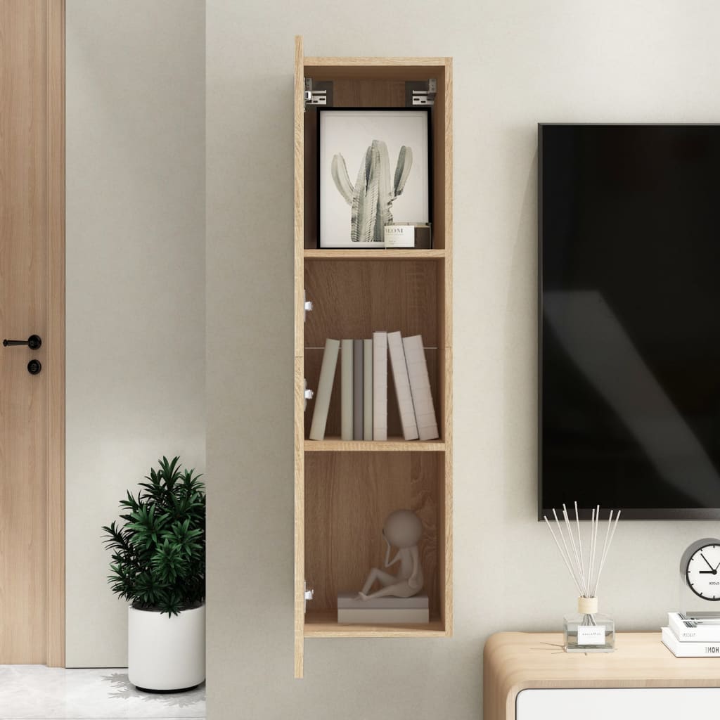 TV cabinet, oak, 30.5x30x110cm, engineered wood