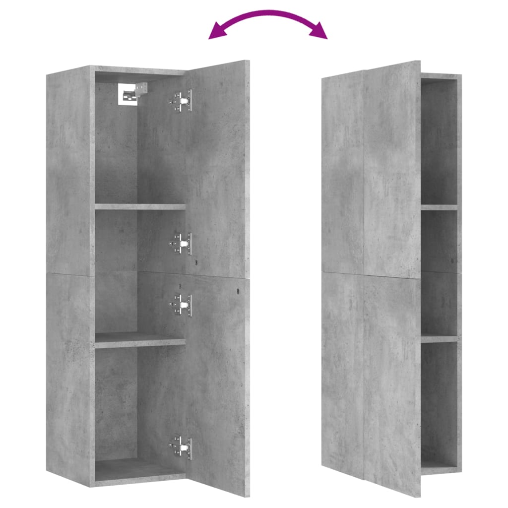 TV cabinet, concrete, 30.5x30x110cm, treated wood