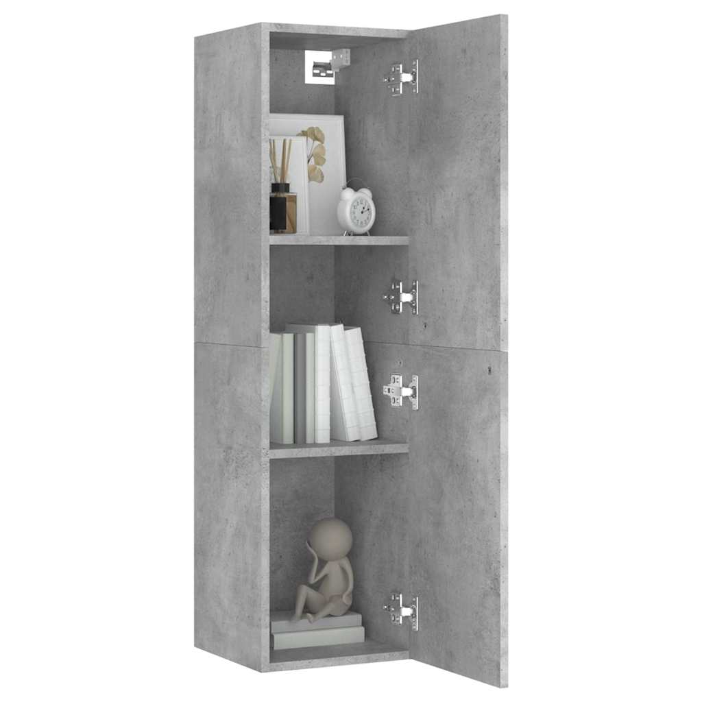 TV cabinet, concrete, 30.5x30x110cm, treated wood