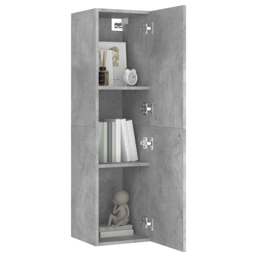 TV cabinet, concrete, 30.5x30x110cm, treated wood
