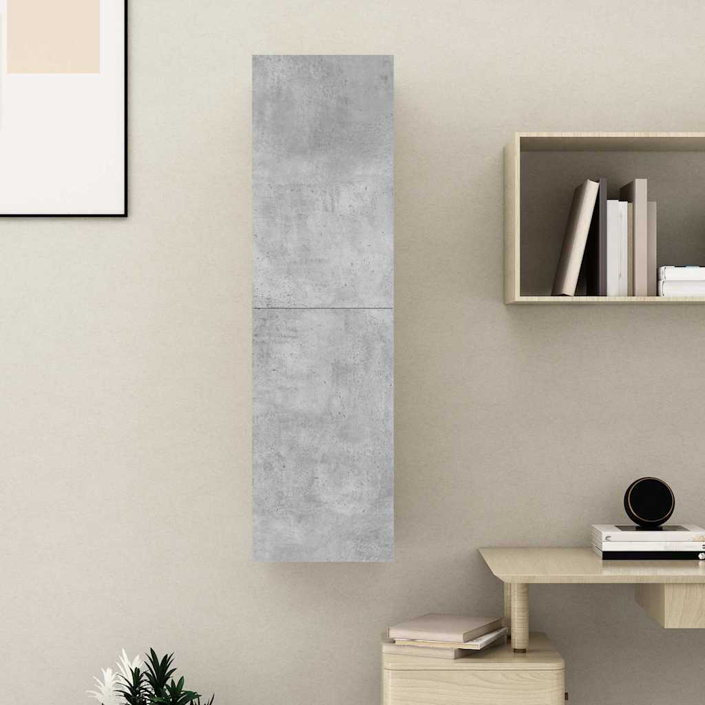 TV cabinet, concrete, 30.5x30x110cm, treated wood