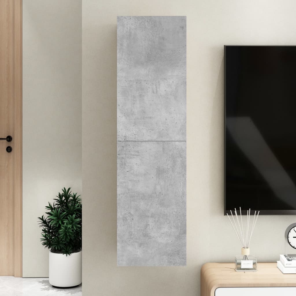 TV cabinet, concrete, 30.5x30x110cm, treated wood