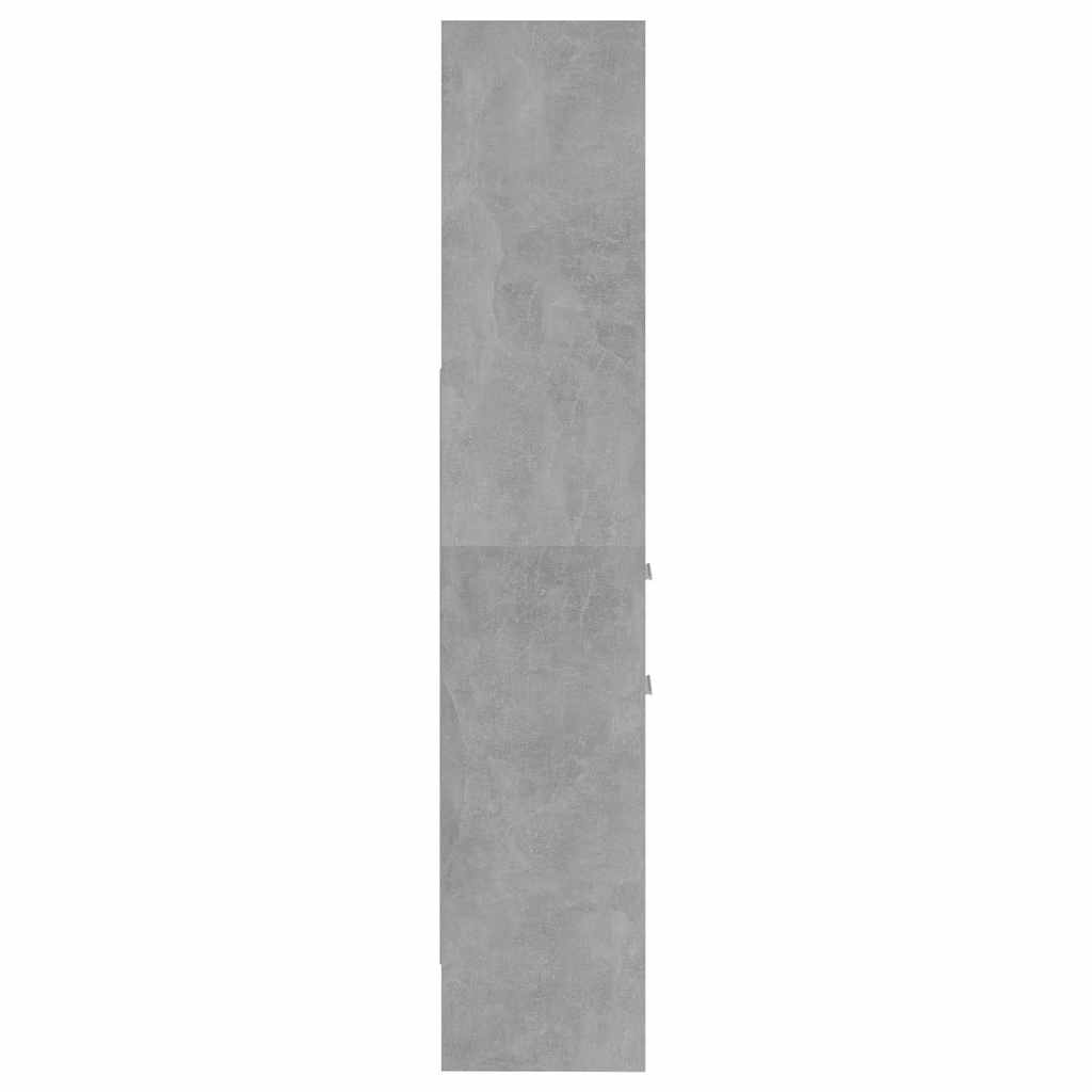 Spintelė knygoms, betono pilka, 40x35x180cm, apdirbta mediena