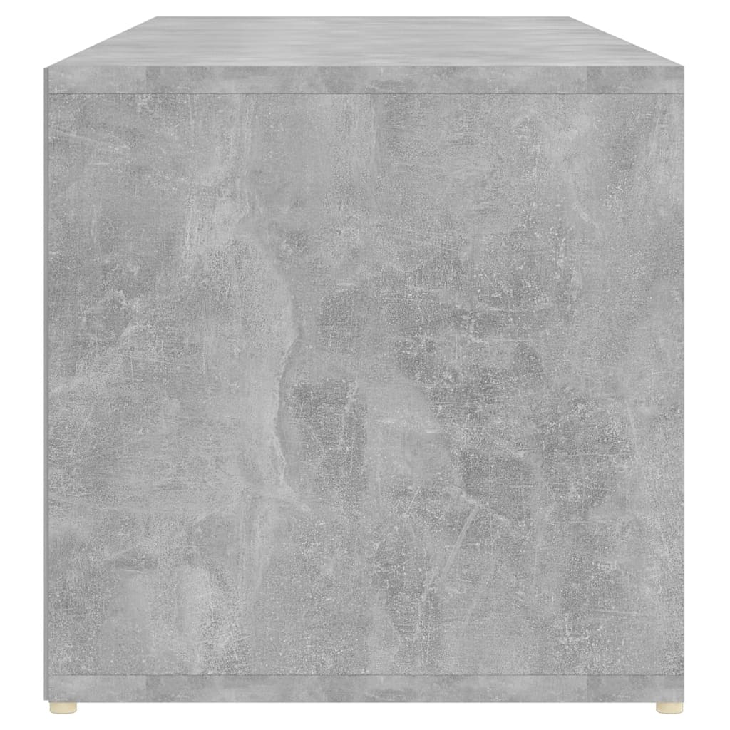 Shoe cabinet-bench, concrete grey, 105x35x35cm, wood