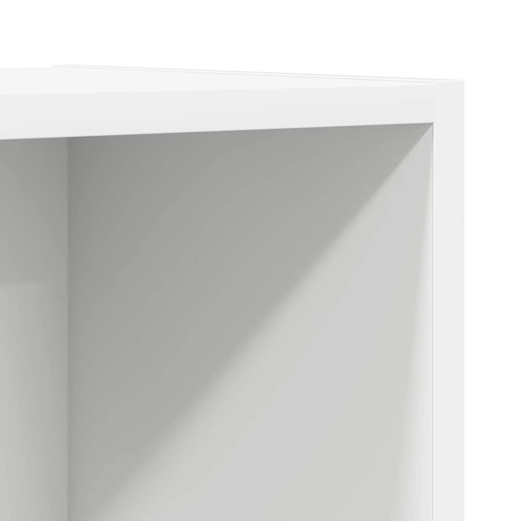 Sieninė TV spintelė, balta, 37x37x107cm, apdirbta mediena