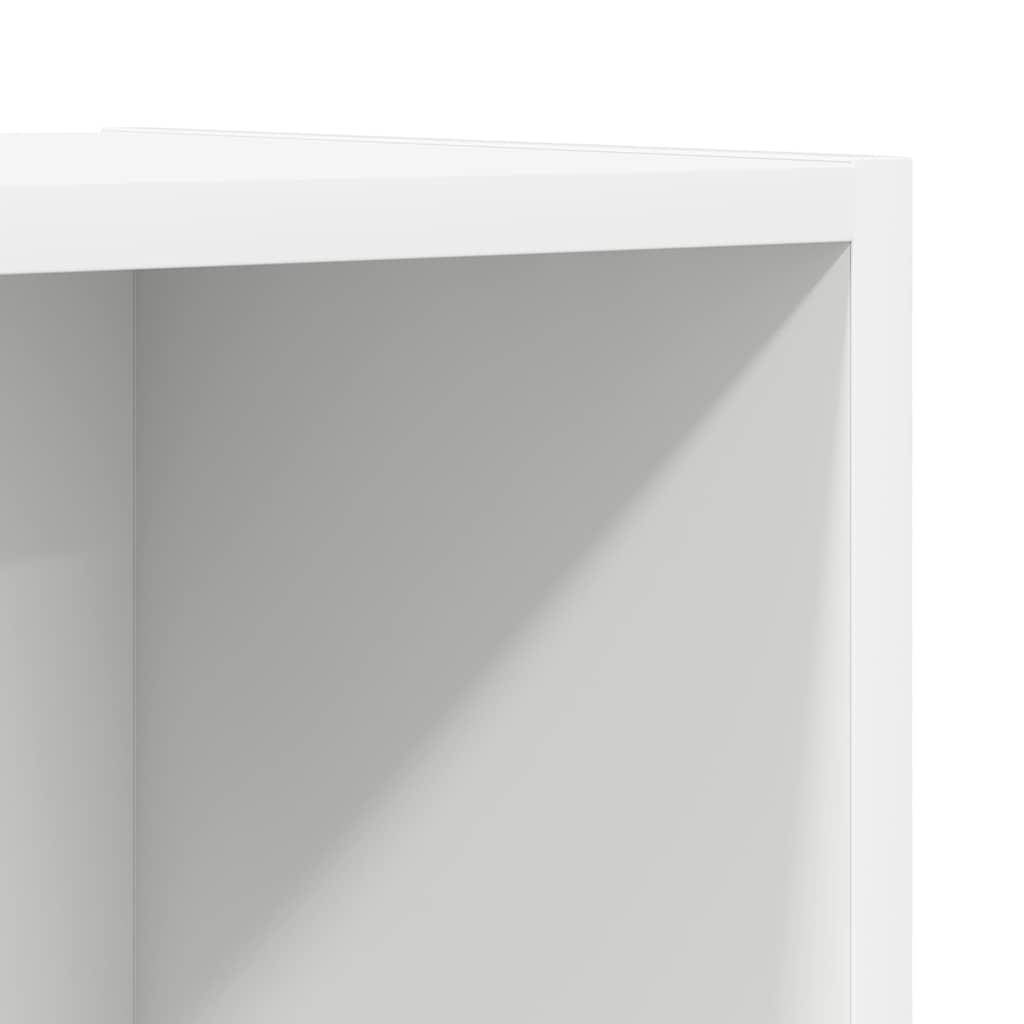 Sieninė TV spintelė, balta, 37x37x107cm, apdirbta mediena