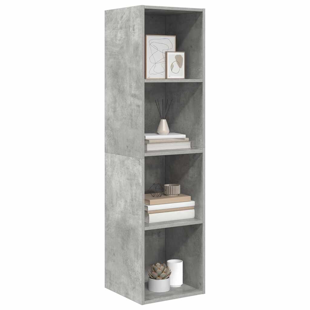 Sieninė TV spintelė, betono, 37x37x142,5cm, apdirbta mediena