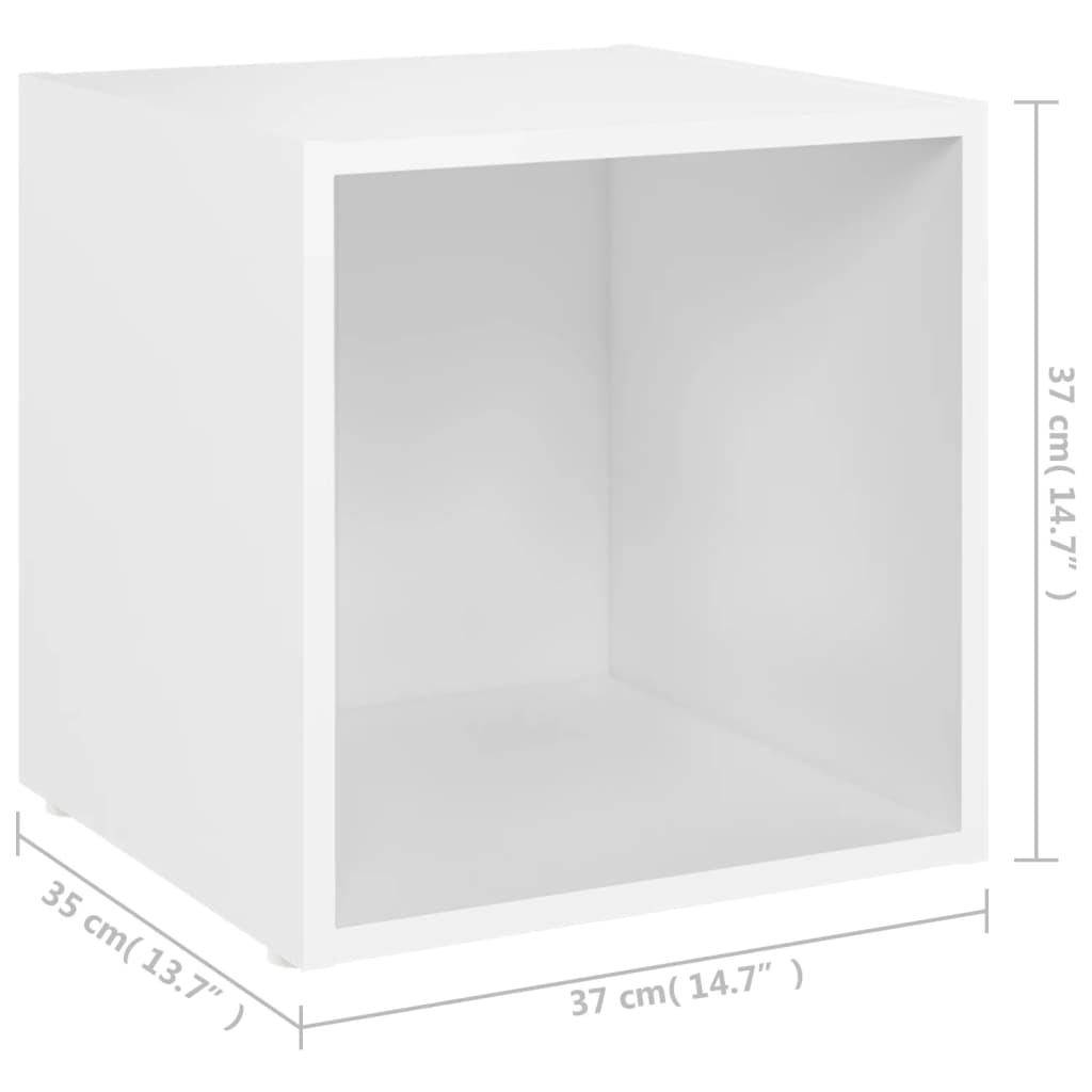 TV cabinet, white, 37x35x37cm, particle board