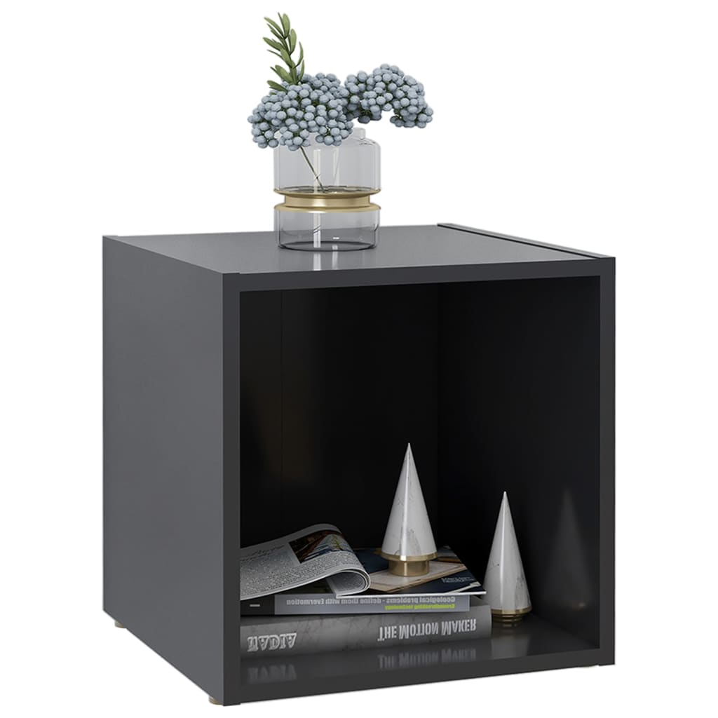 Televizora skapīši, 4 gab., pelēki, 37x35x37cm, MDF