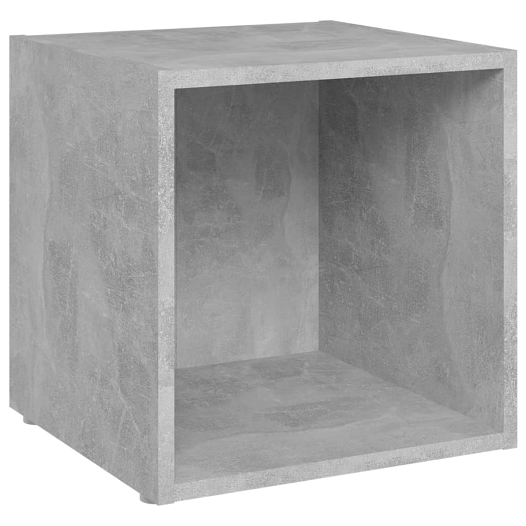 TV cabinets, 2 pcs, concrete grey, 37x35x37cm, particle board