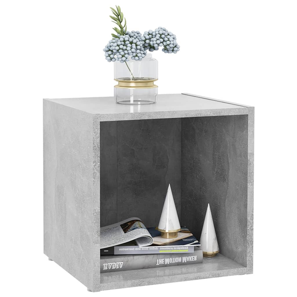 TV cabinets, 2 pcs, concrete grey, 37x35x37cm, particle board