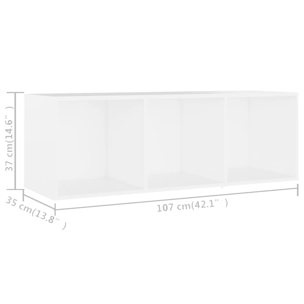 Televizoriaus spintelė, baltos spalvos, 107x35x37cm, MDP