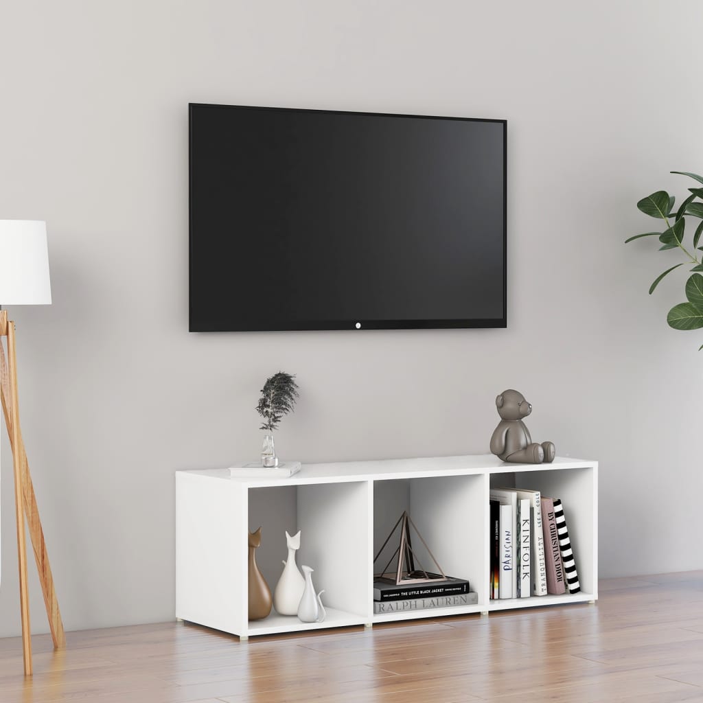 Televizoriaus spintelė, baltos spalvos, 107x35x37cm, MDP