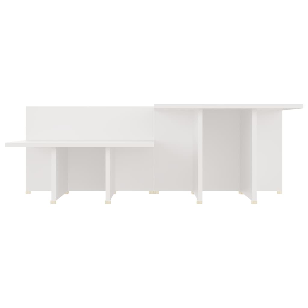 Coffee tables, 2 pcs., white, 111.5x50x33cm, engineered wood