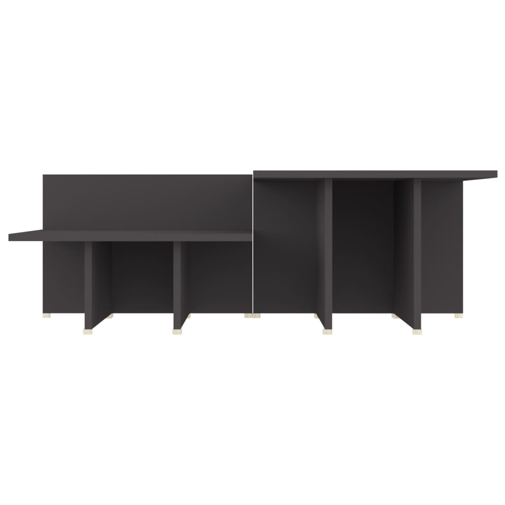 Coffee tables, 2 pcs., grey, 111.5x50x33cm, engineered wood