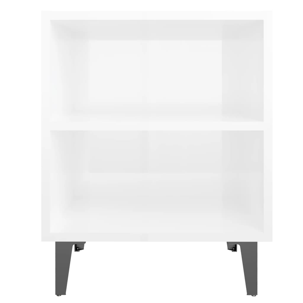 Bedside tables with legs, 2 pcs, white, 40x30x50cm