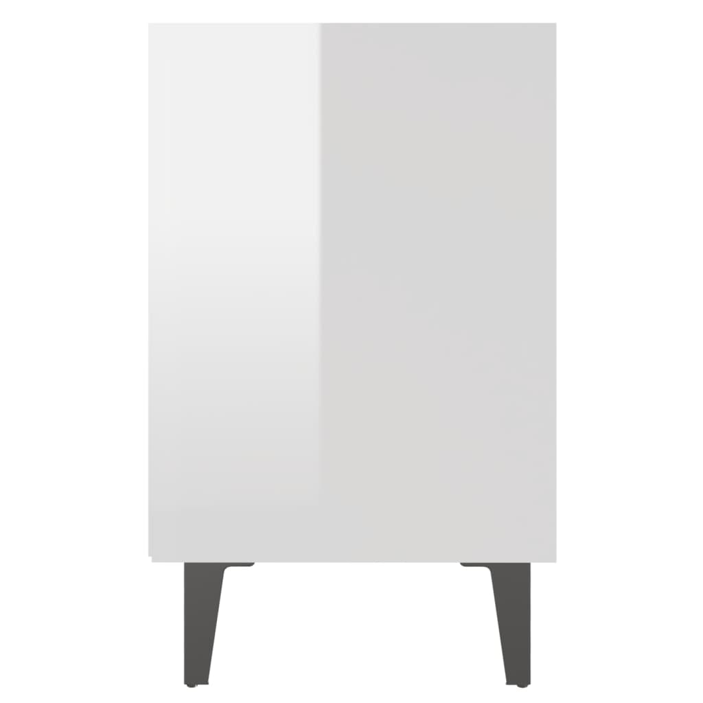 Bedside tables with legs, 2 pcs, white, 40x30x50cm