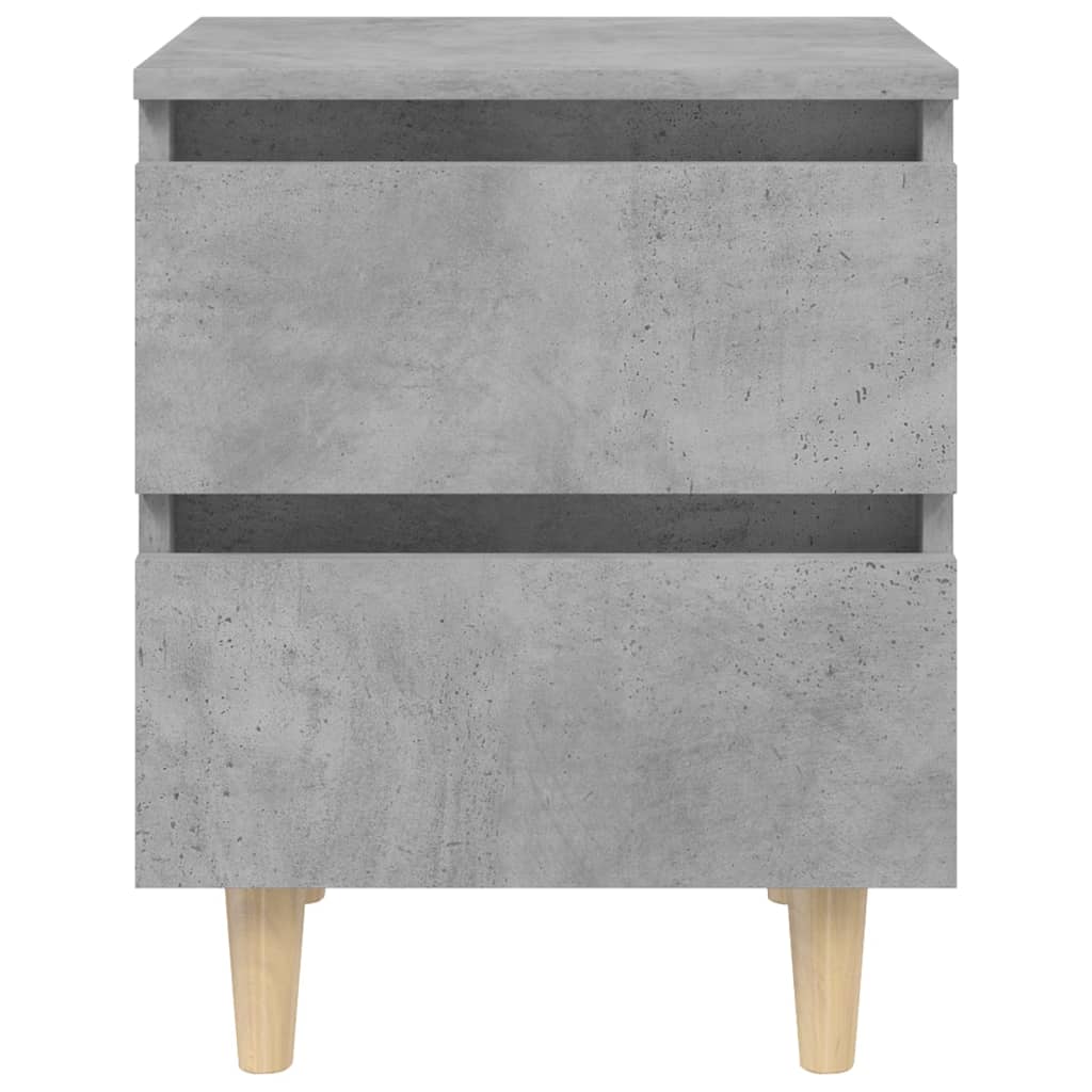 Bedside cabinet with solid pine legs, grey, 40x35x50cm