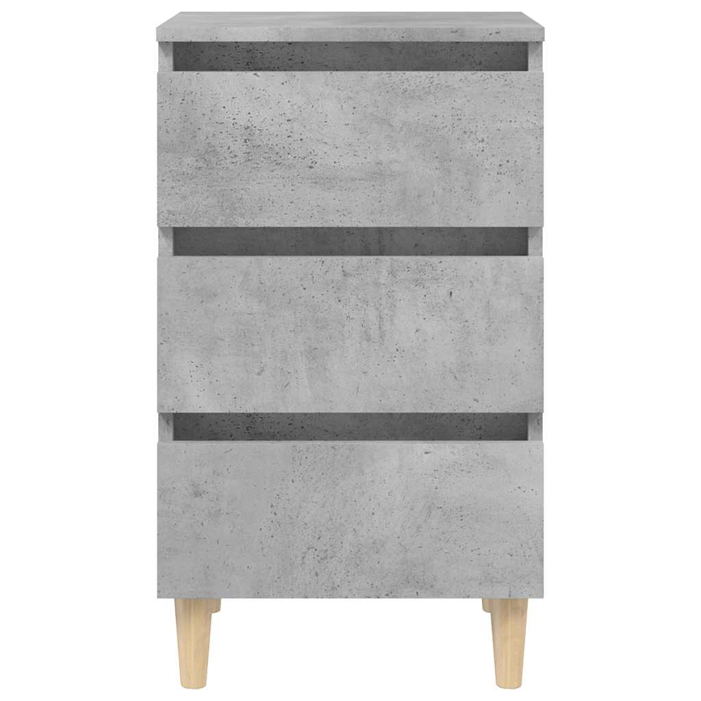 Naktsskapīši ar kājām, 2 gab., pelēki, 40x35x69cm