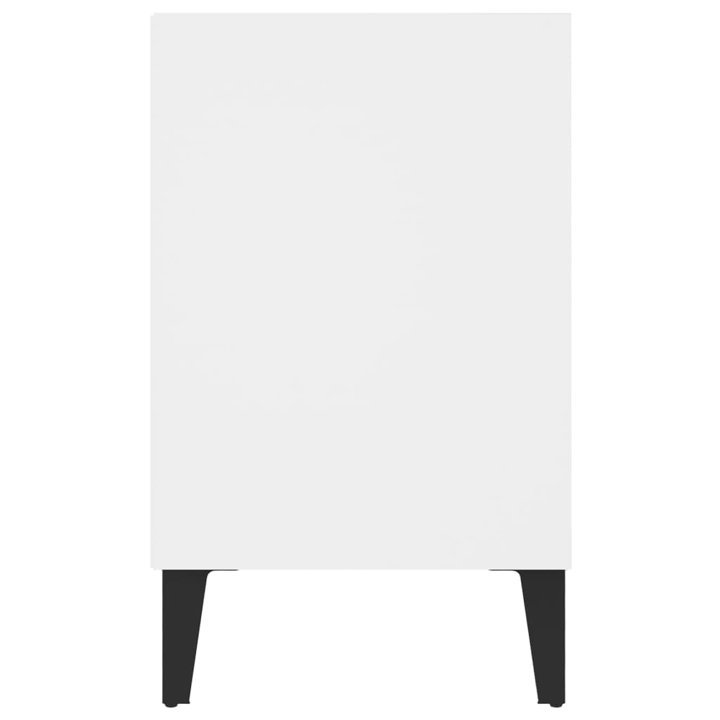 TV cabinet with metal legs, white, 103.5x30x50cm