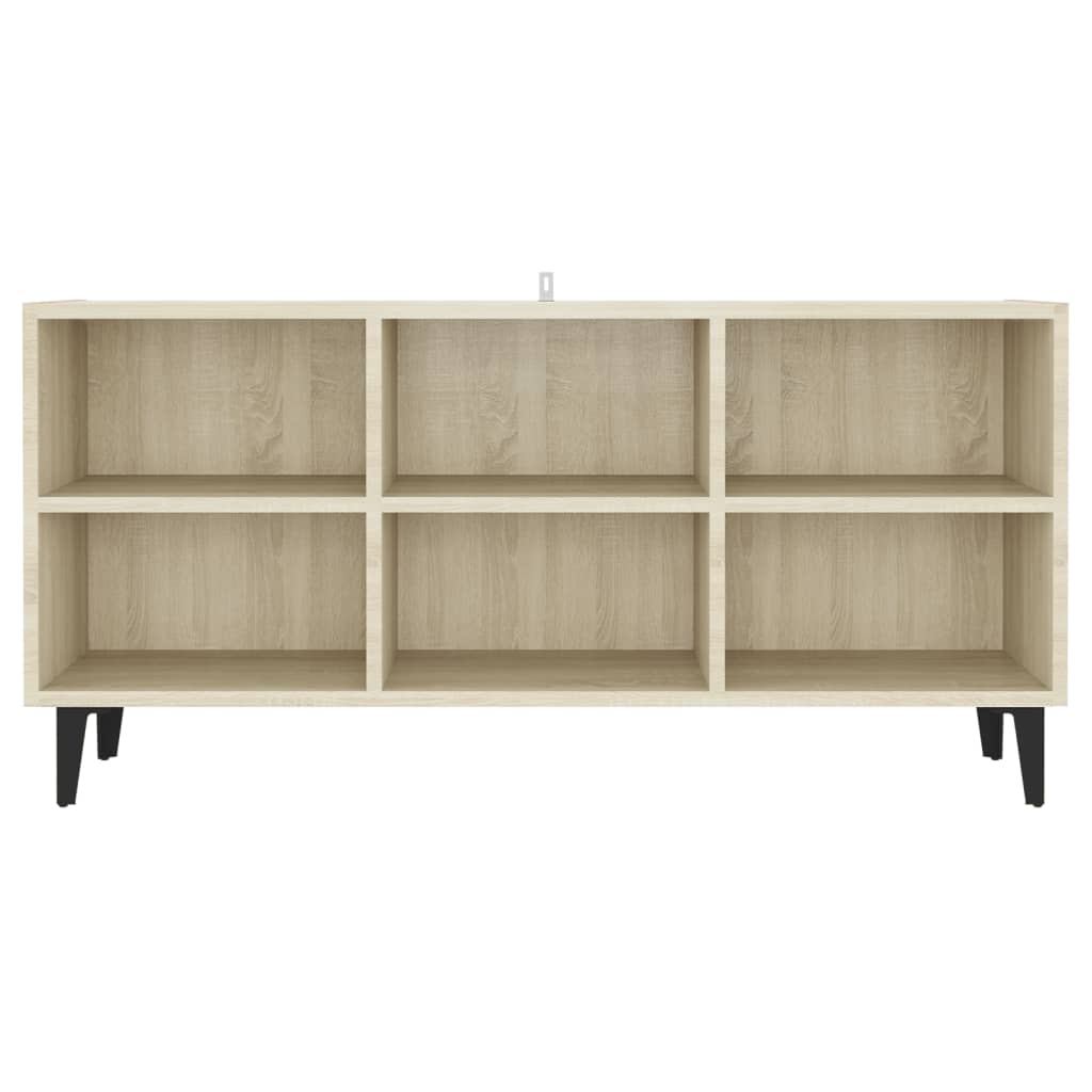 TV spintelė su metalinėmis kojelėmis, ąžuolo, 103,5x30x50cm