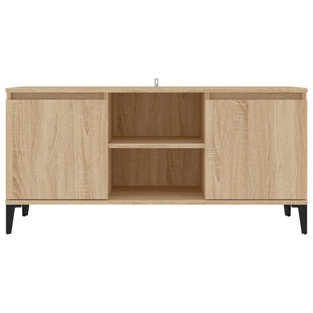 TV spintelė su metalinėmis kojelėmis, ąžuolo, 103,5x35x50cm