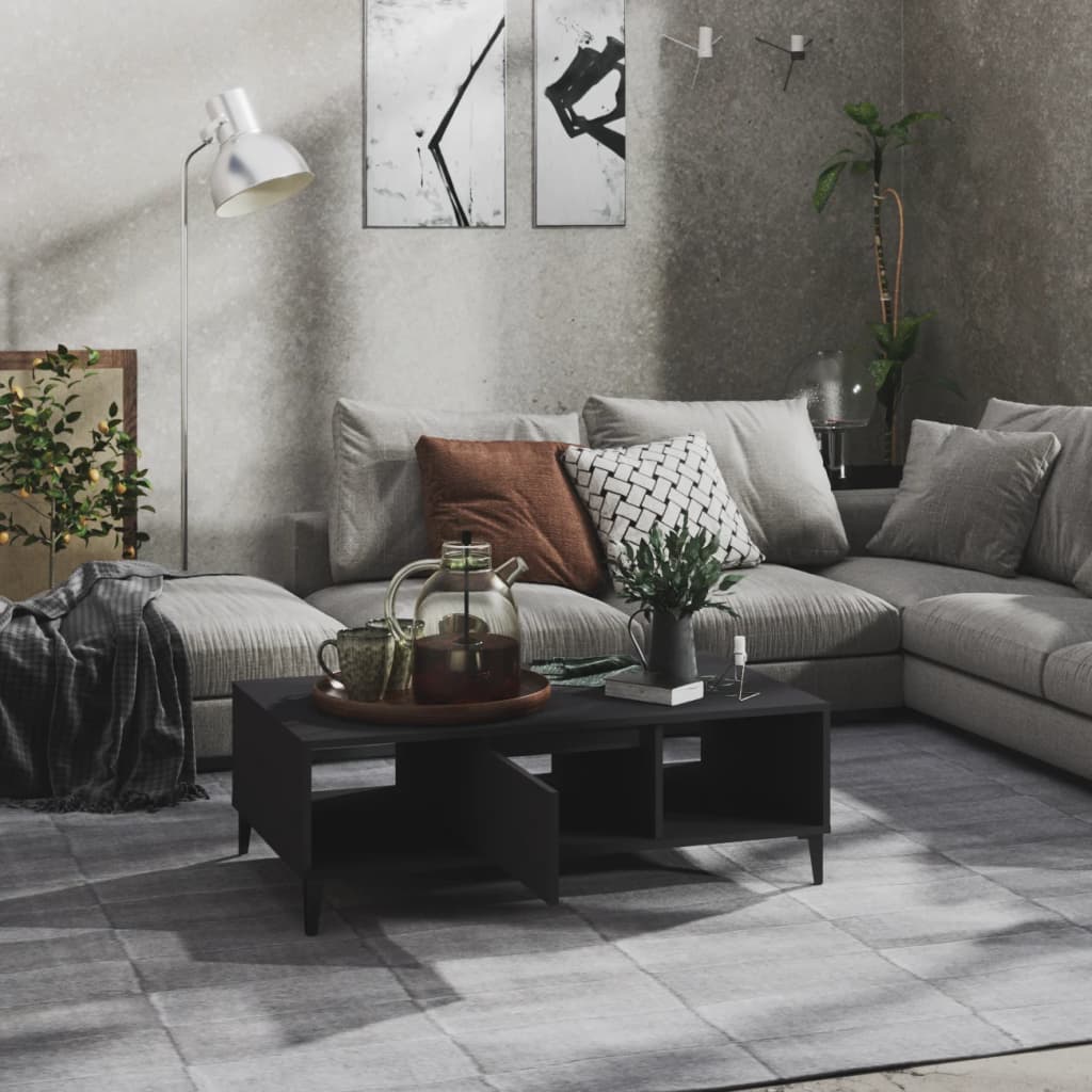 Coffee table, gray, 103.5x60x35cm, engineered wood