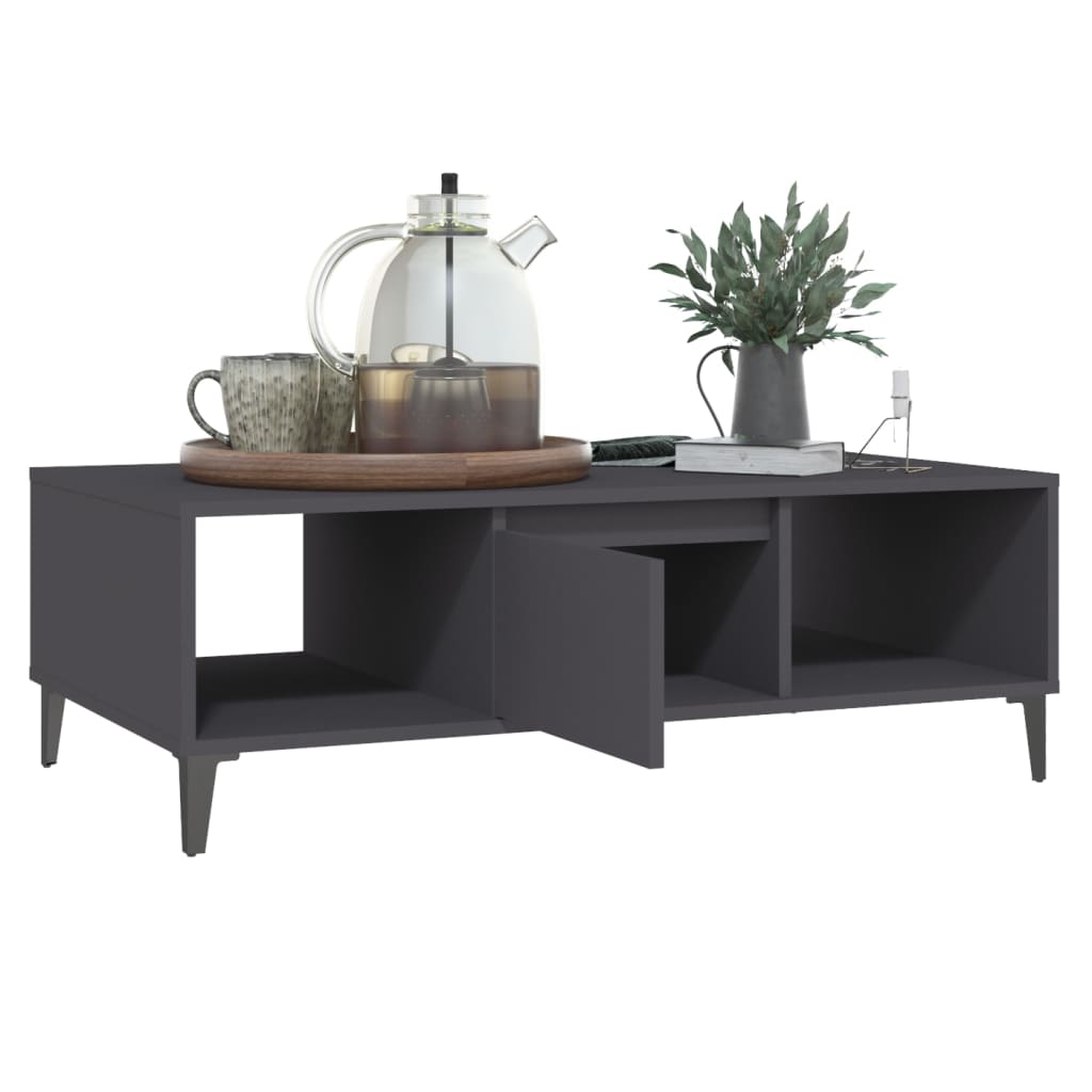 Coffee table, gray, 103.5x60x35cm, engineered wood