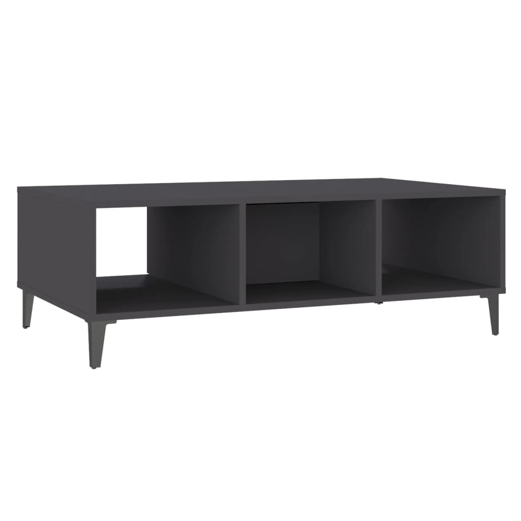 Coffee table, gray, 103.5x60x35cm, engineered wood