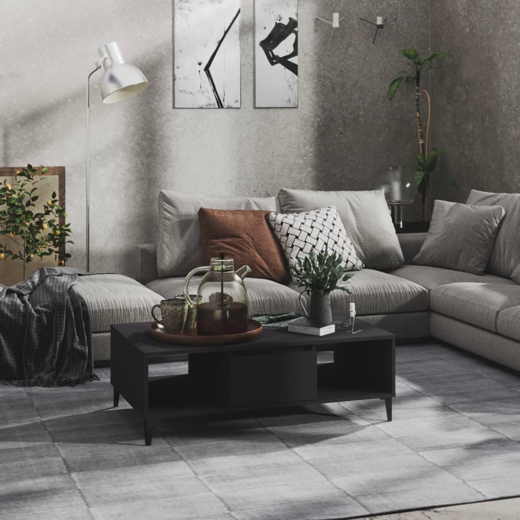 Coffee table, gray, 103.5x60x35cm, engineered wood