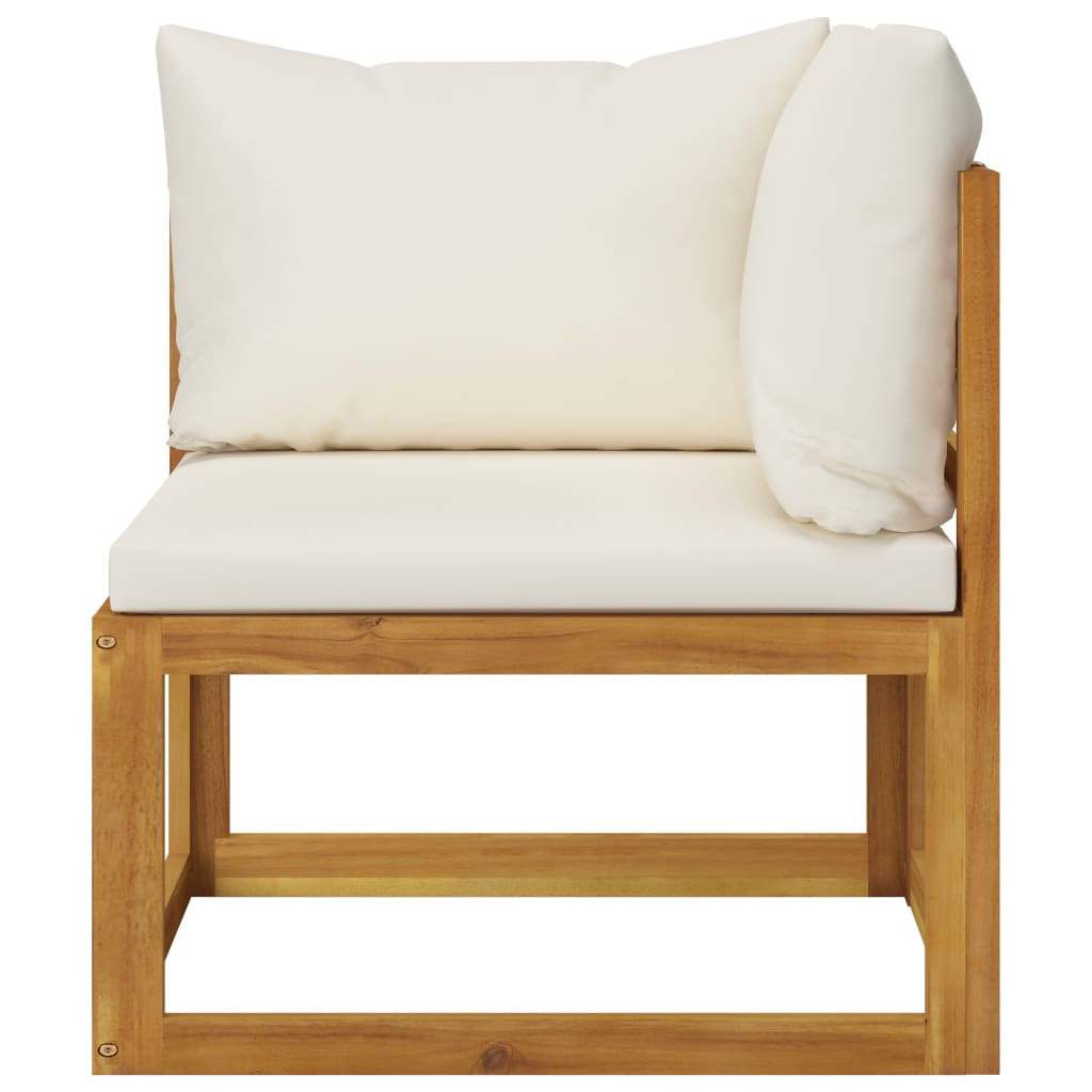 Two-seater garden bench with cream cushions (311853)
