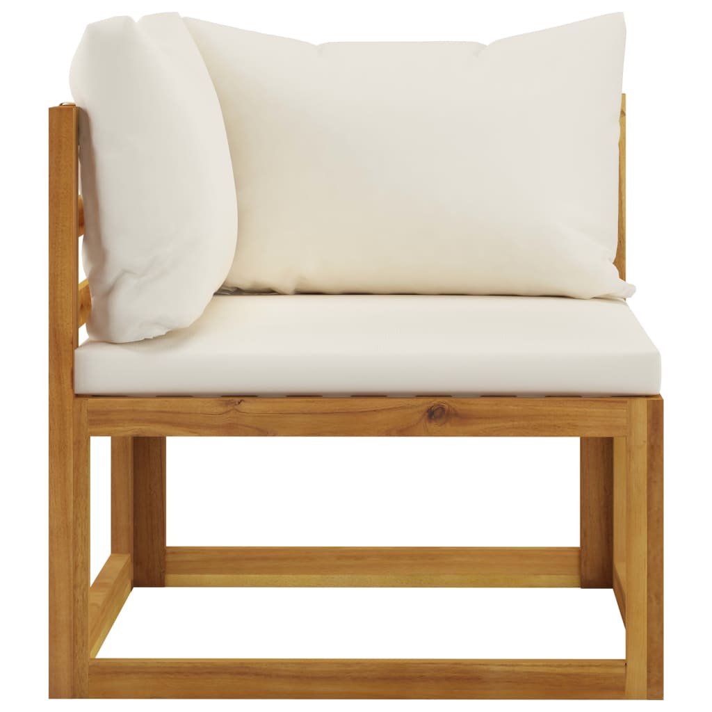 Two-seater garden bench with cream cushions (311853)