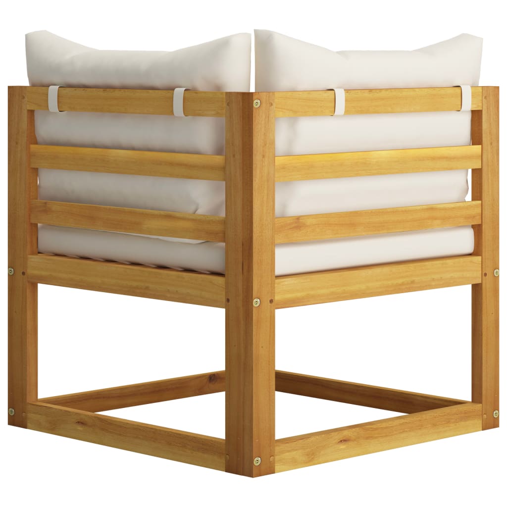 Two-seater garden bench with cream cushions (311853)