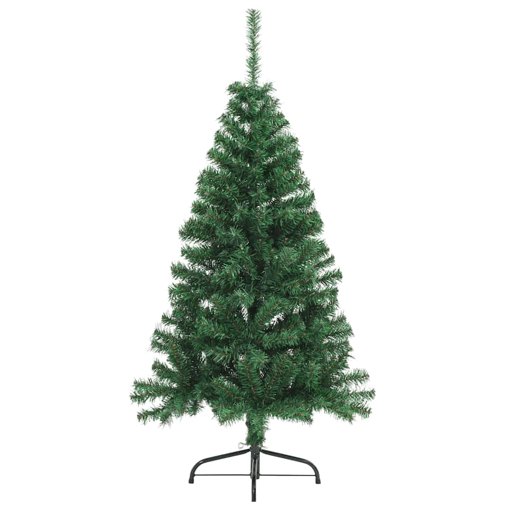 Dirbtinė pusinė Kalėdų eglutė su stovu, žalia, 120cm, PVC