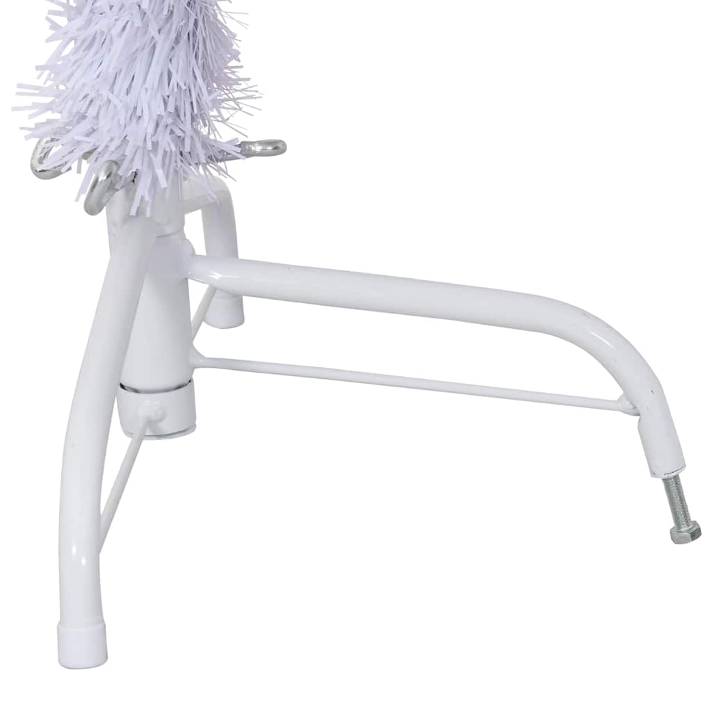 Dirbtinė pusinė Kalėdų eglutė su stovu, balta, 120cm, PVC