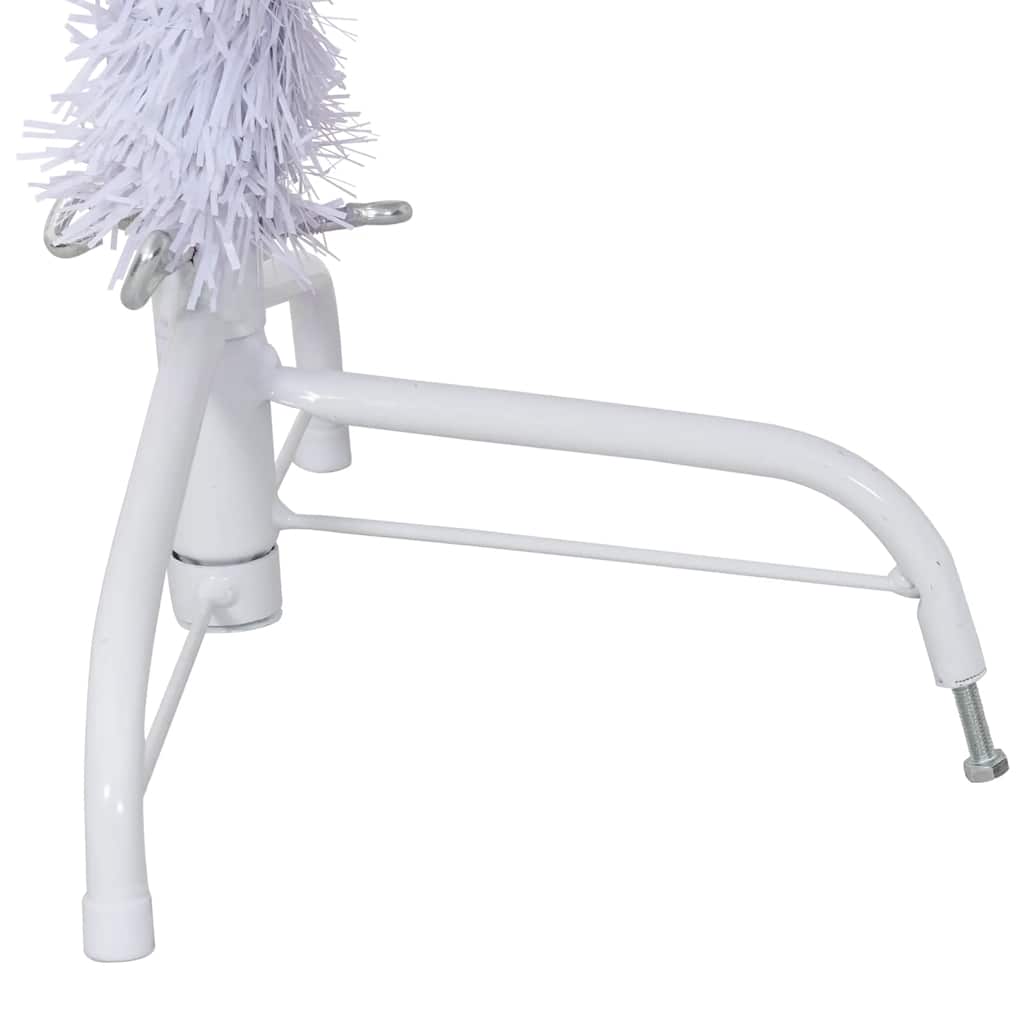 Dirbtinė pusinė Kalėdų eglutė su stovu, balta, 150cm, PVC