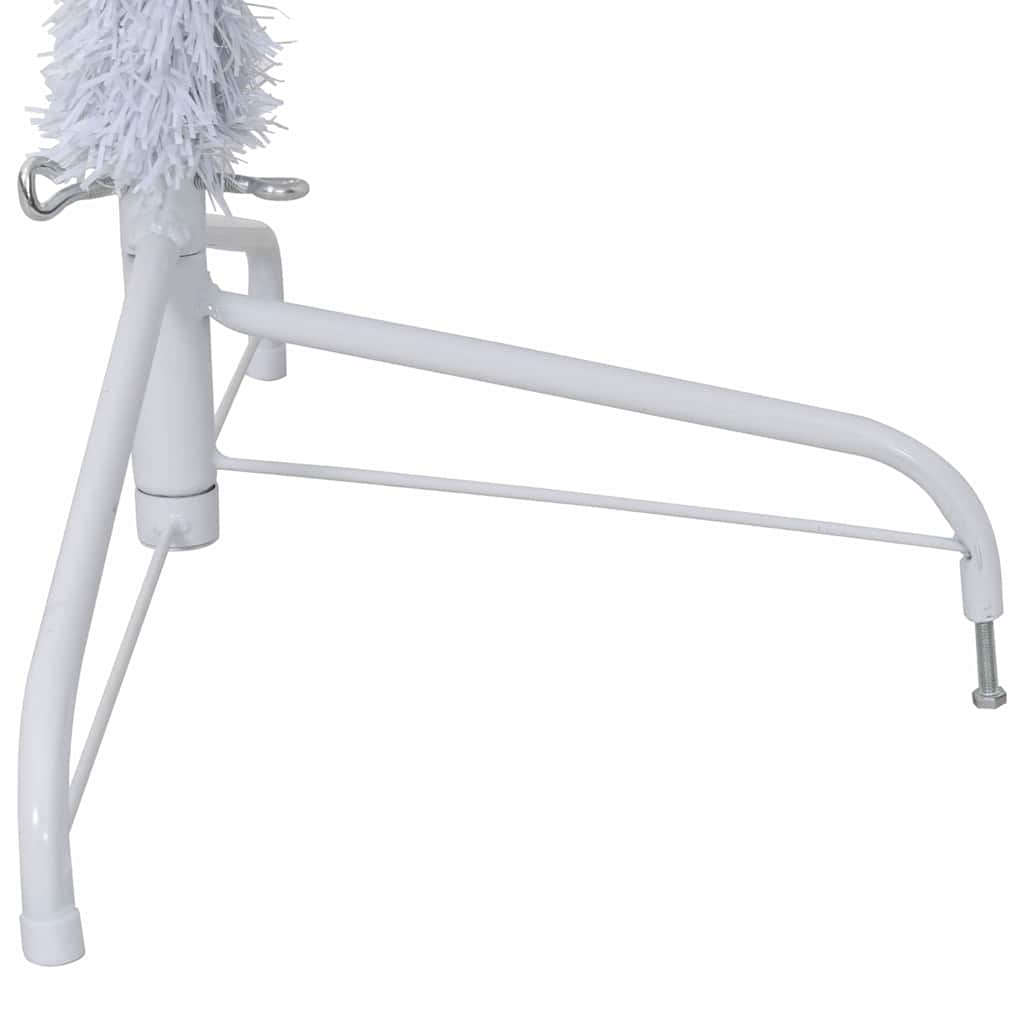 Dirbtinė pusinė Kalėdų eglutė su stovu, balta, 180cm, PVC