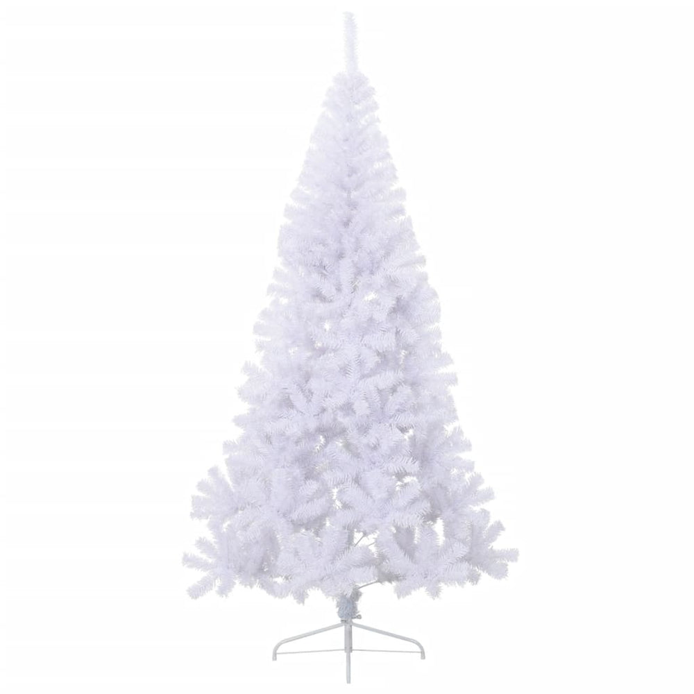 Artificial Half Christmas Tree with Stand, White, 210cm, PVC
