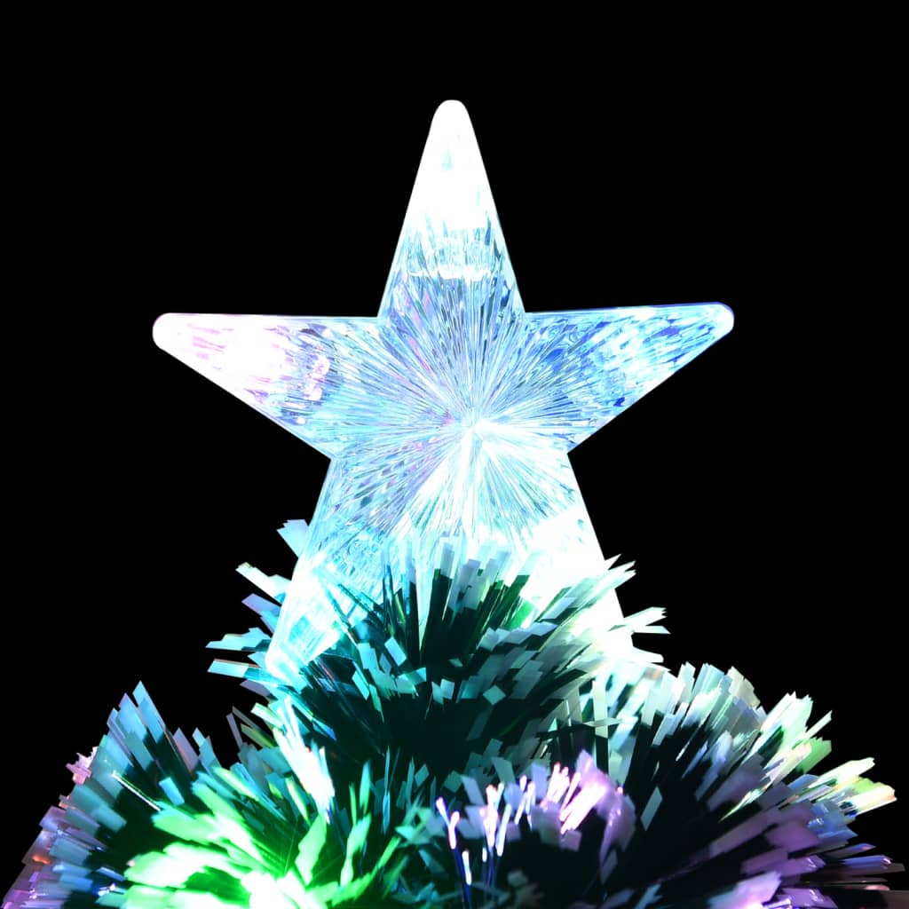 Illuminated Christmas tree, green and white, 64cm, fiber optic