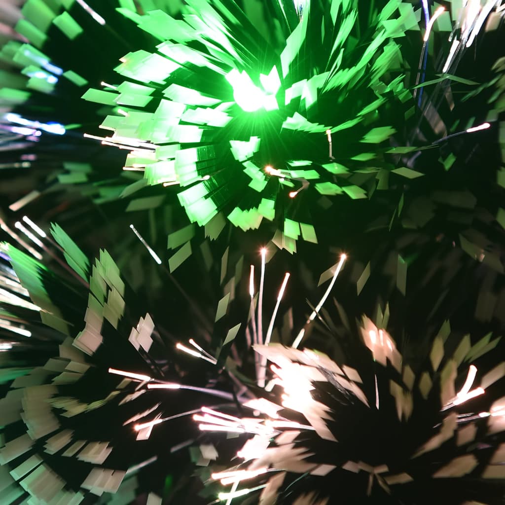 Illuminated Christmas tree, green and white, 64cm, fiber optic