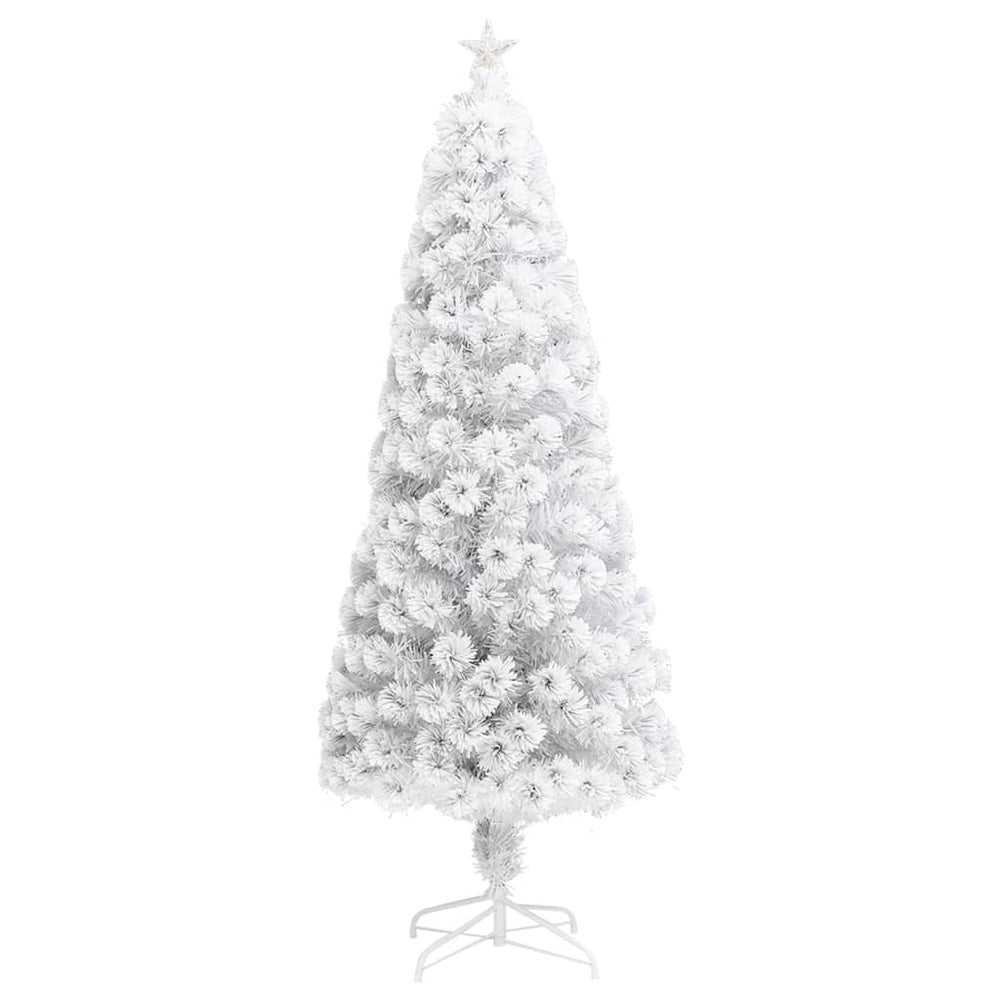 Artificial Christmas tree, white, 210cm, fiber optic